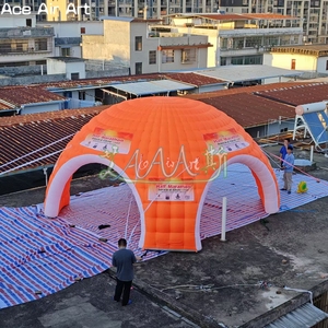 Tienda <span class=keywords><strong>de</strong></span> cúpula inflable naranja <span class=keywords><strong>de</strong></span> 7m, iglú inflable <span class=keywords><strong>de</strong></span> tienda publicitaria gigante para actividades promocionales - Product Image 2