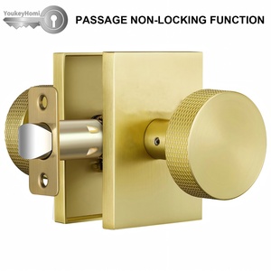 Youkehomi חם מכירה מעולה סגסוגת אבץ מעולה כל פונקציה כניסה מקשים פרטיות מעבר דמה דלת מרובע ידית knured - Product Image 2