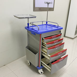 Chariot et chariot d'urgence en ABS Chariot de livraison de médicaments en ABS Chariot de médecine d'urgence pour les soins intensifs et les urgences - Product Image 5