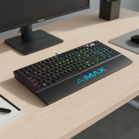 Teclado Mecánico para Juegos RGB USB OEM, Tamaño Completo, Resistente al Agua, Programable, Multifunción, con Rueda Digital y Teclas Multimedia, Nuevo para Escritorio