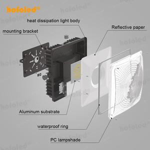 Lumière de station-service super lumineuse, lumière de plafond LED <span class=keywords><strong>pour</strong></span> abri de voiture, éclairage extérieur en aluminium, <span class=keywords><strong>lampe</strong></span> de canopée LED 80W <span class=keywords><strong>pour</strong></span> station-service, garage - Product Image 4