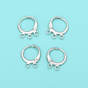 हाइपोएलर्जेनिक स्टर्लिंग सिल्वर लीवर बैक इयररिंग डिजाइन के लिए ओपन लूप के साथ फ्रेंच हुक - Product Image 2