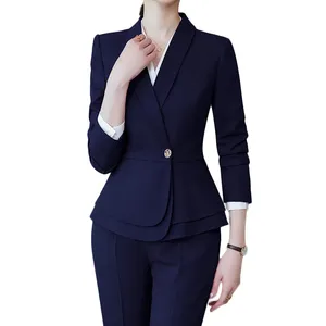 2024 Women Red Suit Jacket Female Autumn And Winter Professional Wear Fashion Host Annual Formal Suit