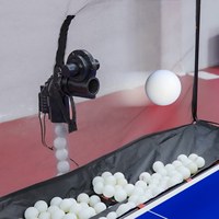 Furlihong 3804BH Robot de Tennis de Table ping-pong avec filet de recyclage de balle, fréquence d'alimentation et Angle réglables, 8 Modes de rotation