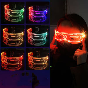 Nueva llegada Suministro de batería incorporado RGB 7 colores Luminous Flash Changing 3D Glowing Glasses para Party Novalties - Product Image 3