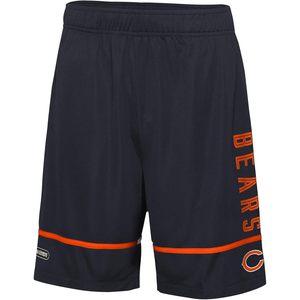 FOXA NFL Short de performance Rusher pour homme, bleu marine, logo Bears, séchage rapide, léger - Product Image 1