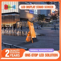 Écran d'affichage publicitaire LED portable de 43 pouces, étanche IP65, kiosque extérieur OEM avec alimentation par batterie, signalisation numérique