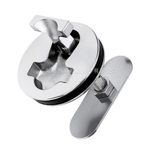 Cerradura de Piso con Manija de Acero Inoxidable 316 con Anillo de Tracción, Cerradura de Pestillo Redonda con Acabado Pulido para Yate Marino, Nueva Condición, para Techo Bimini - Product Image 1