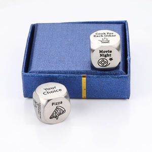 Stainless Steel Letter <b>Dice</b> Metal Custom DnD <b>Dice</b> <b>Set</b> Daily Life Blank <b>Dice</b> Games - Product Image 2