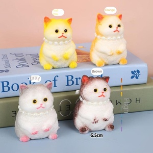 Simulation cat <b>squishy</b> stress-relief toy, a viral hit-plush cat squeeze doll, the ultimate office decompression gadget. - Product Image 6
