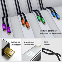 Câble Mini DP vers Mini DP plaqué or haute vitesse 1.4, prend en charge 8K 30Hz pour ordinateur portable et moniteur, garantie de 24 mois
