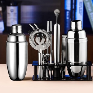 Ensemble de shakers en acier inoxydable, shaker de bar, shaker manuel de qualité bar, minimaliste, durable et élégant, outils de mélange de cocktails - Product Image 1