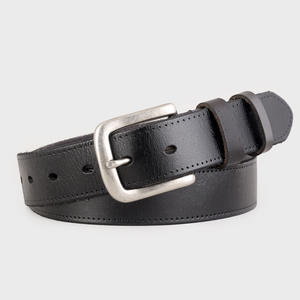 تصميم كلاسيكي الأعلى مبيعاً جلد بقر أسود نحيف للرجال دبوس سبيكة لإبزيم توريد المصنع للجينز واللباس - Product Image 5