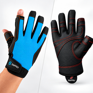 Gants de pêche et de navigation professionnels OEM |   Gants marins à doigts courts haute adhérence |   Protection UV50+ Séchage rapide Imperméable Poignet réglable - Product Image 6