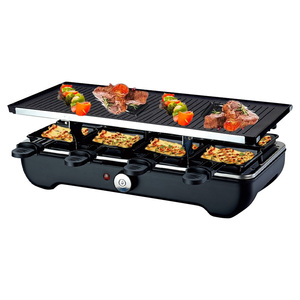 Gril de table à <span class=keywords><strong>raclette</strong></span> électrique CE CB Plaque de cuisson antiadhésive pour 8 personnes et <span class=keywords><strong>pierre</strong></span> de cuisson pour le ménage et l'hôtel - Product Image 1
