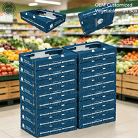 Boîte en panneau alvéolaire PP pour légumes de la ferme à la table, empilable, emballage direct, matériau écologique biodégradable, personnalisable, fabrication OEM ODM, boîte en panneau PP