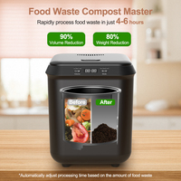 Machine de compostage des déchets alimentaires à domicile, 2,5 L, recyclage des déchets, composteur électrique intelligent noir pour la cuisine
