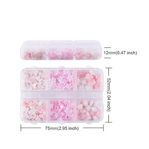 Accessoires d'Ongles 6 Grilles Breloques 3D en Résine Nœud d'Amour Fleur Accessoires d'Ongles Mélange de Résine Rose Blanc Perle Creuse <span class=keywords><strong>pour</strong></span> <span class=keywords><strong>Manucure</strong></span> - Product Image 6