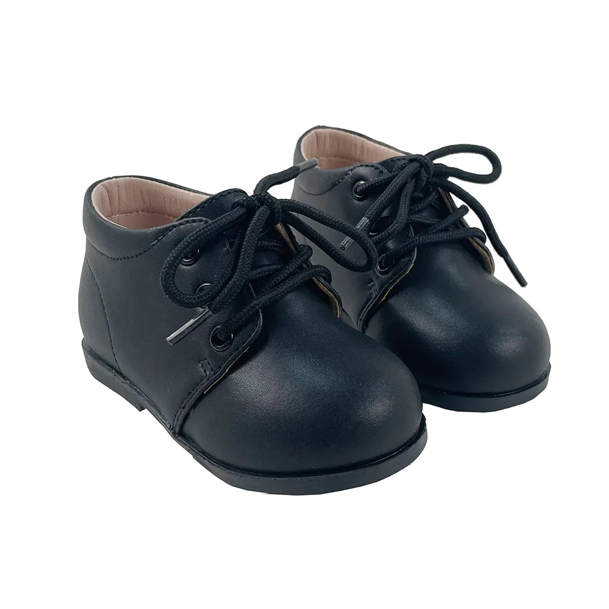 Toptan çocuk Unisex siyah beyaz deri 3 yıl stok bebek ayakkabıları yürümeye başlayan kız erkek spor ayakkabı için çocuk