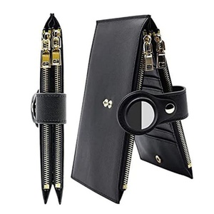2022 Top Trending Products Designer for Apple Air Tag <b>RFID</b> Card Holder Credit Card Zipper Closure Genuine Leather Slim <b>Wallet</b> - Product Image 1