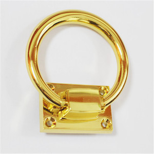 Zinc Alloy Ring <b>Pull</b> Handle A2161 <b>Gold</b> Color Minimalist Design For <b>Drawer</b> Furniture Hardware - Product Image 2