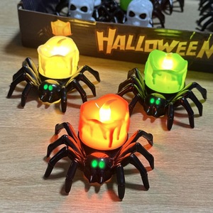 Lanternes citrouilles d'Halloween, bougies araignées originales, ambiance festive, décorations LED pour la décoration des fêtes - Product Image 6