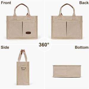 Sac fourre-tout tissé personnalisé YAMAI, modèle BG0059, motif lettres tendance, en chanvre et PE, pliable, élégant, idéal comme cadeau - Product Image 5