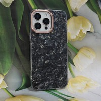 Étui de téléphone portable à motif coquille noire pour iPhone 6 7 11 12 13 14 15 16 17 Pro Max Air, pochettes de téléphone pour Samsung A04E S25 S22