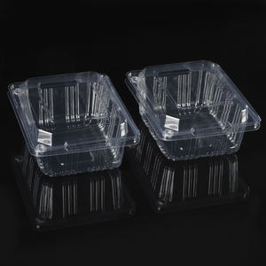 Clear Disposable PET Square Hinged Pet Food Container with Recycled Materials to Go Containers Clear Lids <strong>Cake</strong> <strong>Slice</strong> Containers - Product Image 2