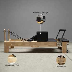 Máquina <span class=keywords><strong>de</strong></span> Pilates Reformer <span class=keywords><strong>de</strong></span> Madera <span class=keywords><strong>de</strong></span> Roble Macizo para Gimnasio en Casa o Estudio Profesional, con Logotipo Personalizado MJD Fitness, Certificación CE/SGS - Product Image 6