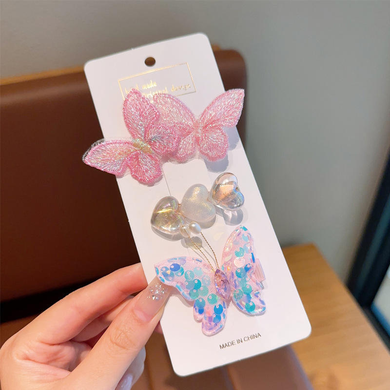 1 pink butterfly 3 - piece card set