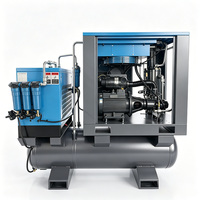 Compresor de Aire de Tornillo de 15KW 380V Lubricado con Aceite, Refrigerado por Aire, 16 Bar, Funcionamiento Silencioso para Construcción y Uso Doméstico con Bloque de Compresión