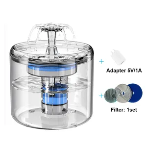 2.6L Ультра тихий прозрачный ПК автоматический питомец воды крытый фонтан для Кошек Пить пресную воду