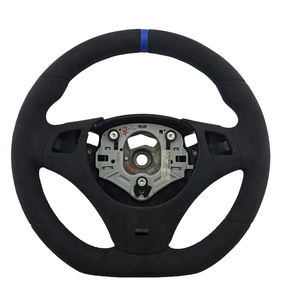 Volante Deportivo de Alta Calidad en Alcántara con Franja Azul para BMW Serie 3 E90 E91 E92 E93 - Product Image 1