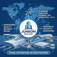 JUNBOM 971 Mastic silicone neutre pour bâtiment, sans rétrécissement, résistant au vieillissement, pour murs-rideaux, fenêtres et portes, fournisseur d'usine