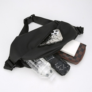 Sac banane de sport Bojue Rhino noir/gris, étanche, pour course en extérieur, sacoche multifonctionnelle grande capacité pour téléphone et jogging - Product Image 3