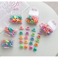 10 pièces petite fleur pinces à cheveux pour fille enfants mode couleur bonbon cheveux griffe cheveux accessoires boîte à bagages
