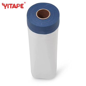 Nastro per Pittori Resistente ai Raggi UV, Pellicola Protettiva Pre-Applicata Impermeabile in Plastica per Verniciatura a Spruzzo - Product Image 1