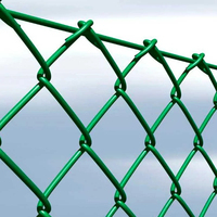 Malla de Alambre Galvanizada y Recubierta de PVC de Alta Calidad con Orificios en Forma de Diamante, Rollo de 10 pies para Cercas de Seguridad y Protección del Hogar