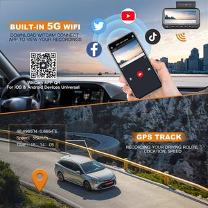 Zd72p Phát Hiện Chuyển Động Dashcam HDR 4K Phía Sau Và 4K Phía Trước Mini Car DVR Với 5G Wifi GPS WDR Xe Máy Ảnh Phía Trước Và Phía Sau Dash Cam - Product Image 5