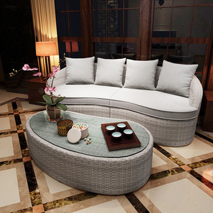 A buon mercato Salotto Divano Scenografie di Alluminio Terrazza Ratan <span class=keywords><strong>Giardino</strong></span> Divano Mobili - Product Image 4