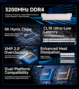 Wholesale New PC 8G 3200 <b>DDR4</b> <b>RAM</b> Custom Desktop Gaming Computer Memory Odm Oem in Stock Wholesale New SJS PC 8G 3200 <b>Ddr4</b> Memor - Product Image 4