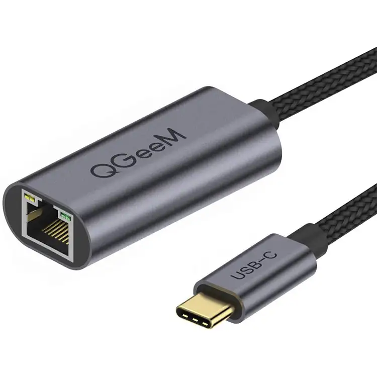 USB C to Ethernet Adapter QGeeM RJ45 to USB C Type C Gigabit Ethernet Adapter Cable Thunderbolt 3 to RJ45 LAN Network Adapter