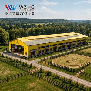 Arène équestre préfabriquée en acier pour usine OEM avec contrôle de fabrication et inspection de qualité pour centres équestres de villégiature - Product Image 1