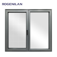 Ventanas Corredizas Dobles de Vidrio Rogenilan, Ventana Corrediza de Aluminio con Acristalamiento, Ventanas Oscilobatientes con Mosquitera