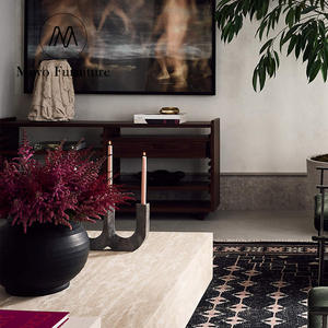 モダンなカスタムデザインヴィンテージ家具メディアコンソールベッドルームダークアカシアウッドクレデンザアンティークリビングルームホテルサイドキャビネット - Product Image 3