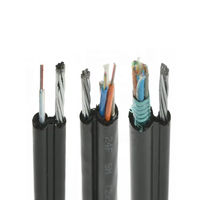 Kabel Drop Mini Figure 8 FTTH 1 2 4 6 8 12 Core G657A G652D Serat Optik, Kabel Fiber Optik Udara Luar Ruangan, Tipe Self-Supported