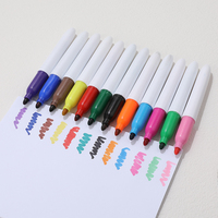 Marqueurs permanents écologiques 12 couleurs, sans danger pour les enfants, pour l'école, fourniture directe d'usine, non toxiques, séchage rapide, stylo marqueur permanent