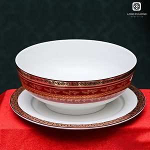 Bols à soupe en porcelaine de luxe-OEM Bols à riz et à soupe de qualité restaurant 5 étoiles-Design non métallique et élégant - Product Image 3