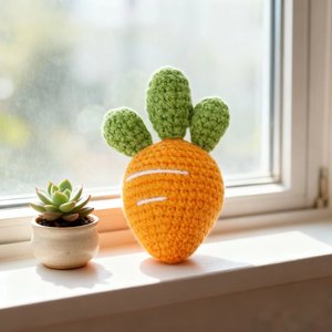Peloso uncinetto carota giocattolo a mano per il bambino bambini tessitura bella artigianato carota bambola per la decorazione del divano giocattolo - Product Image 4